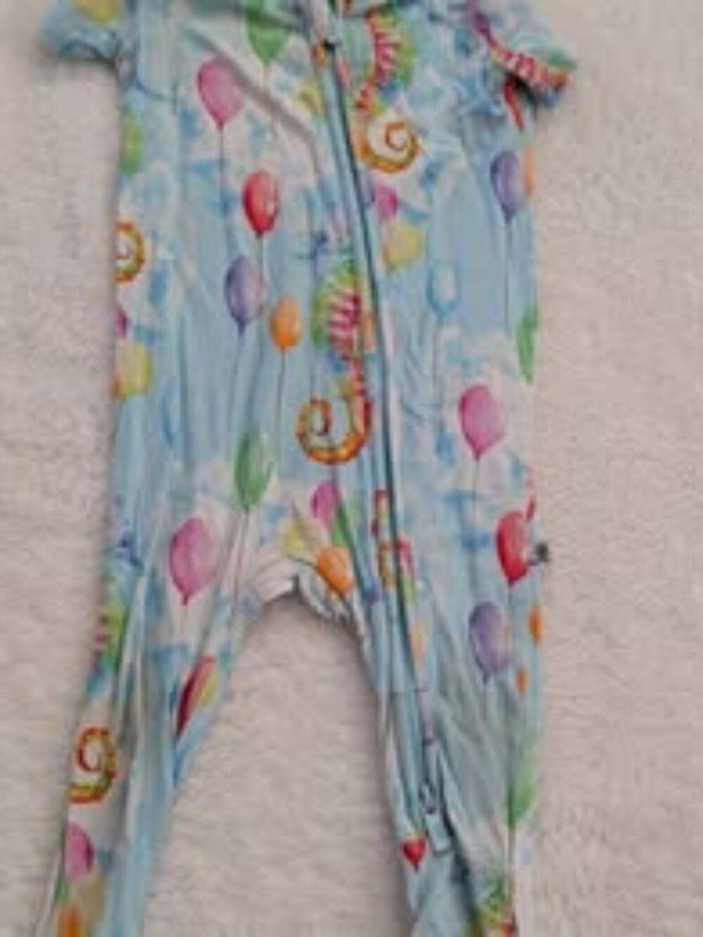 Baby Little Bum Bums Body Suit - Sea horses and Balloons Size 3-6 months